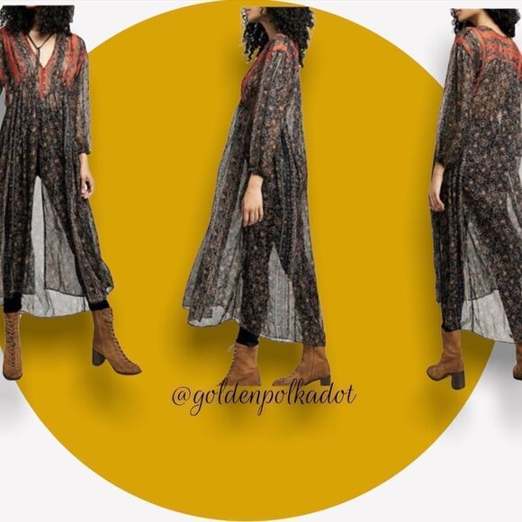 Free People Movement by Free People Flowing Printed Maxi Top Tunic Dress - Picture 4 of 14